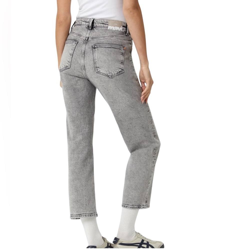 Mavi Savannah high rise straight cropped grey denim jeans 25 excellent condition - Picture 2 of 15